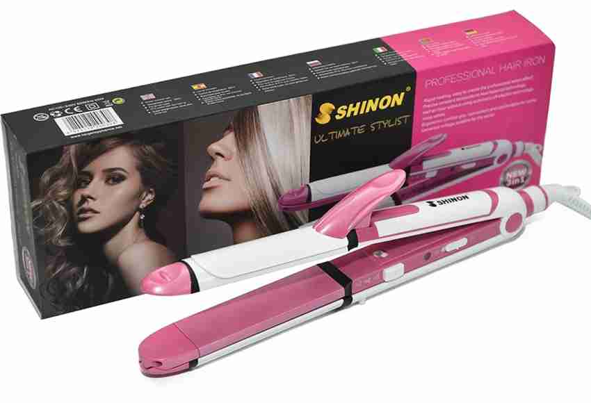 Shinon Professional Hair 3 in 1 Straightener-Curler-Crimper Premium Quality