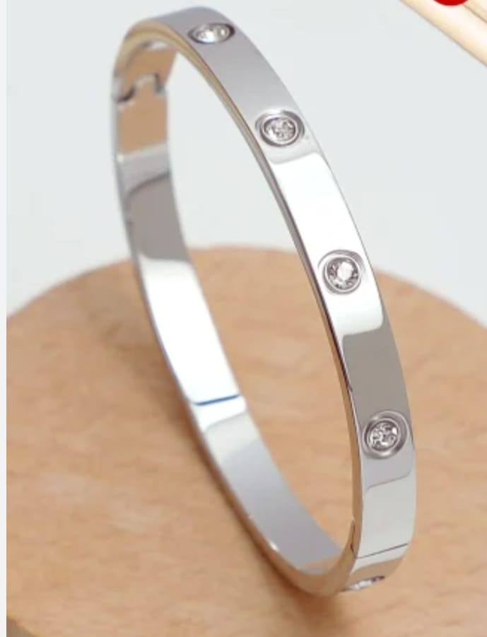 Cartier Bangle Stainless Steel Open Cuff Bangle