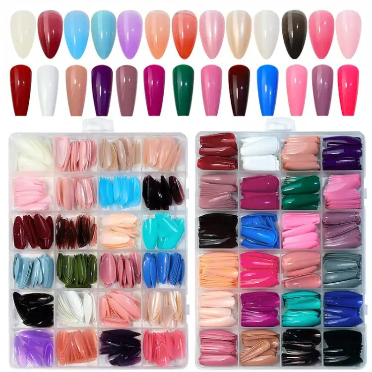 Artificial Nails Pack - 576 Pcs Nails