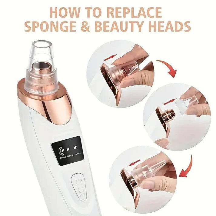 5-In-1 Rechargeable Suction Acne and Blackhead Remover for Men and Women