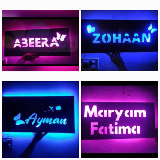 Design Your Own Customized LED Name Wall Frame