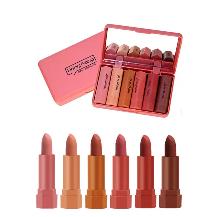 Heng Fang Mini Lipstick 6Pcs Pocket Friendly Makeup Kit