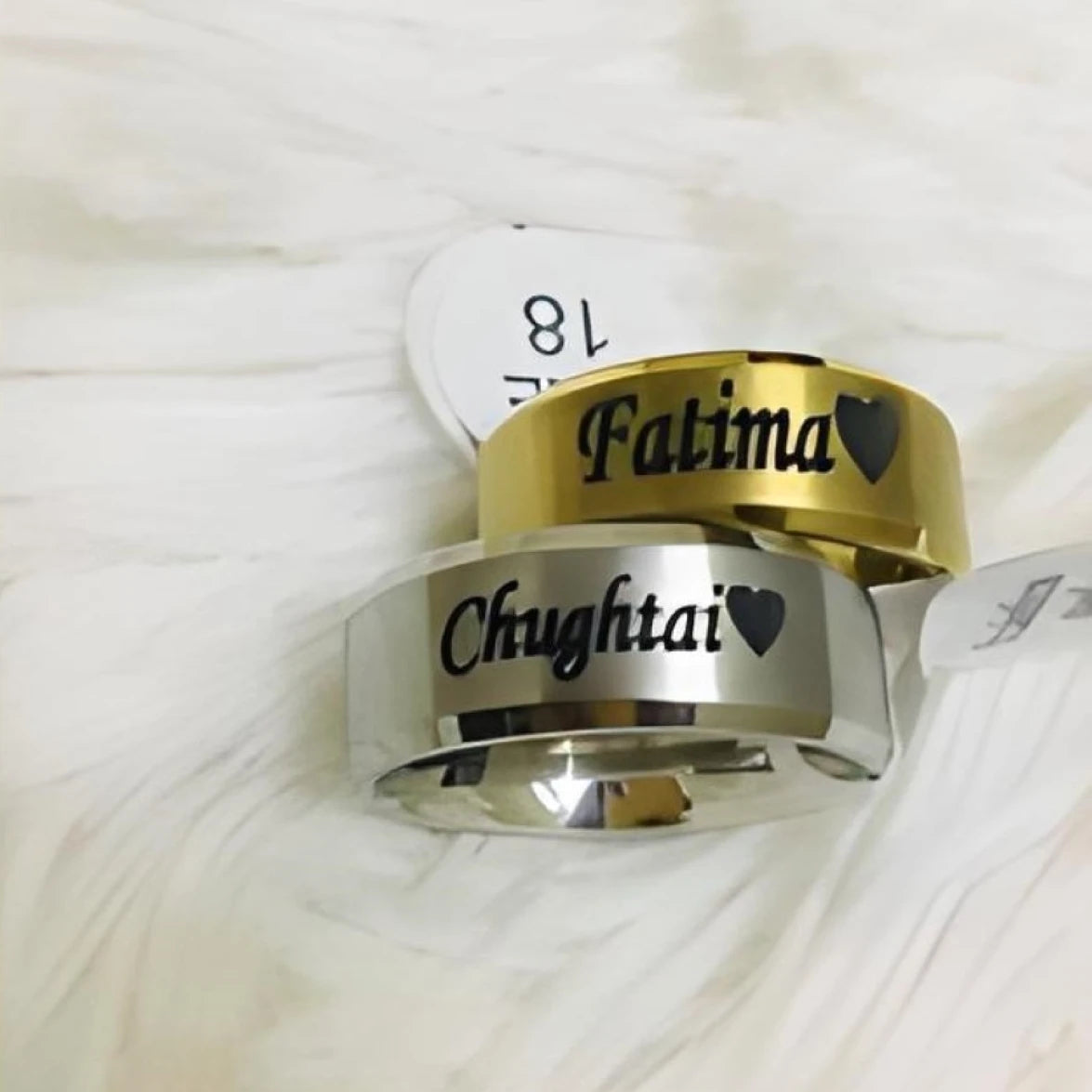 Customized Name Engraved Band Ring