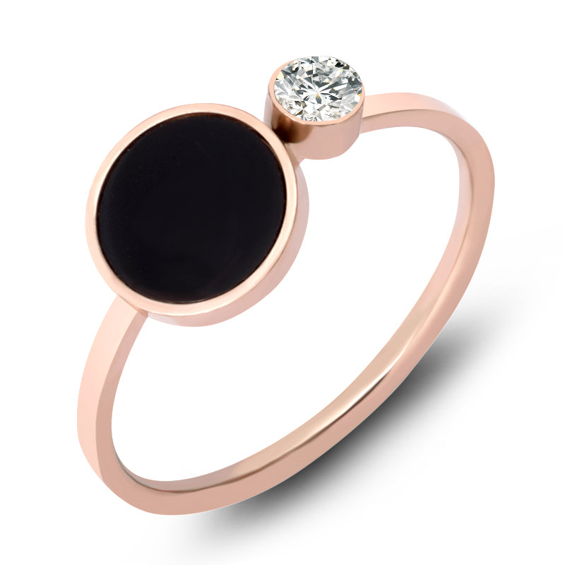 Classic Round Black Ring