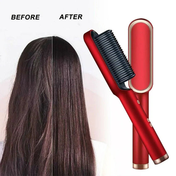 Hair Straightener Comb Brush