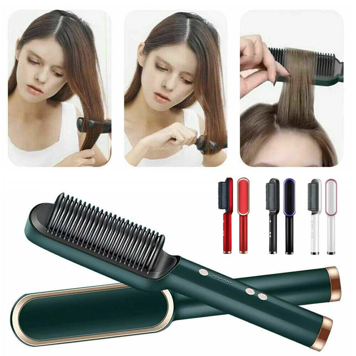 Hair Straightener Comb Brush