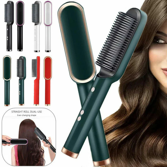 Hair Straightener Comb Brush