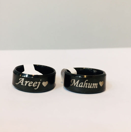 Customized Name Engraved Band Ring