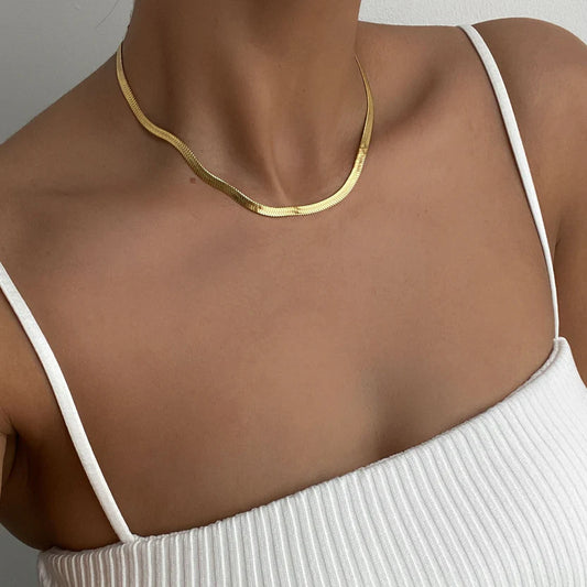 Men's and Women's Herringbone Chain Necklace
