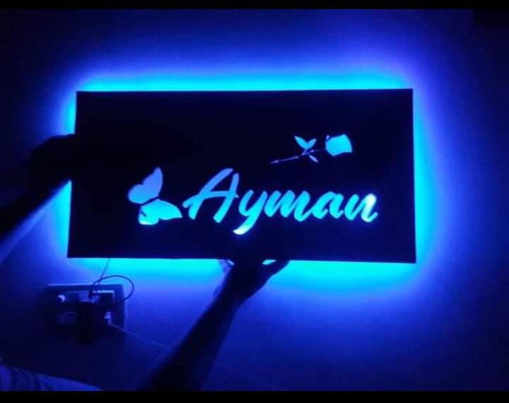 Design Your Own Customized LED Name Wall Frame