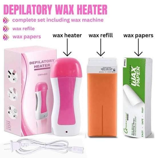 3 In 1 Wax Heating Machine with Wax and Wax Papers