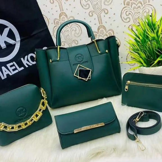 4 PCs Women Premium Quality Bags Set