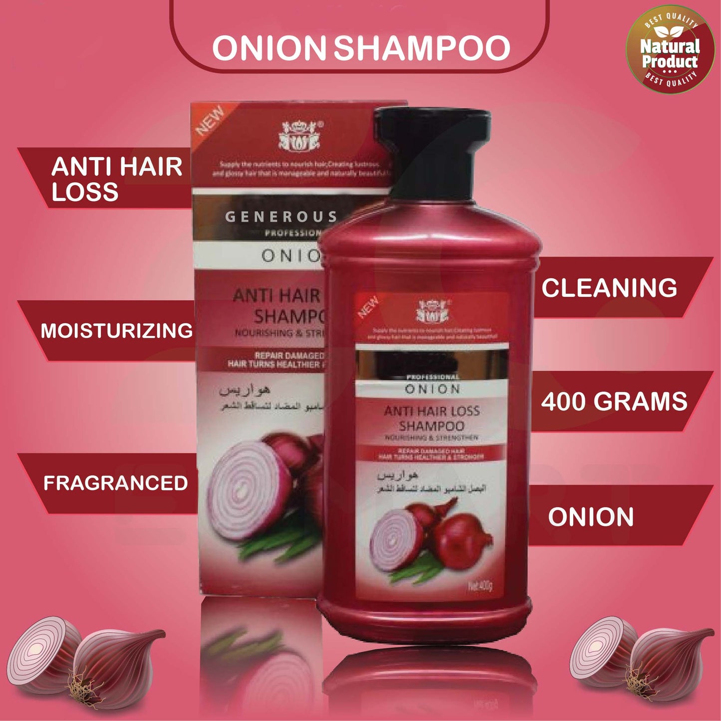 Wellice Onion Anti Hair Loss Shampoo 400ml