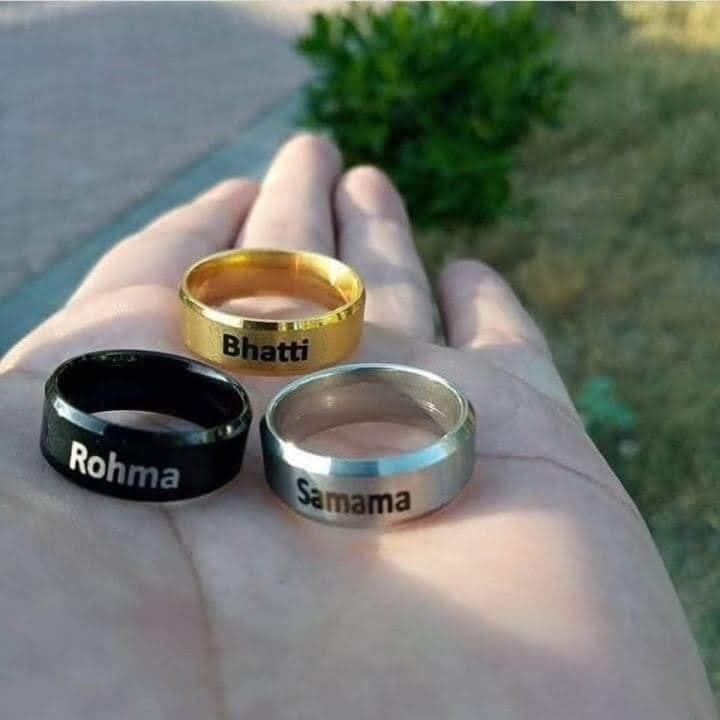 Customized Name Engraved Band Ring