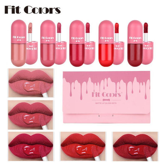 GEGEMOON Matte Lip Gloss 5 Pc Box