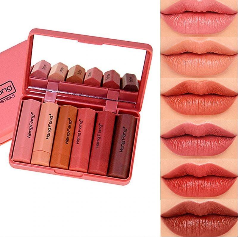 Heng Fang Mini Lipstick 6Pcs Pocket Friendly Makeup Kit