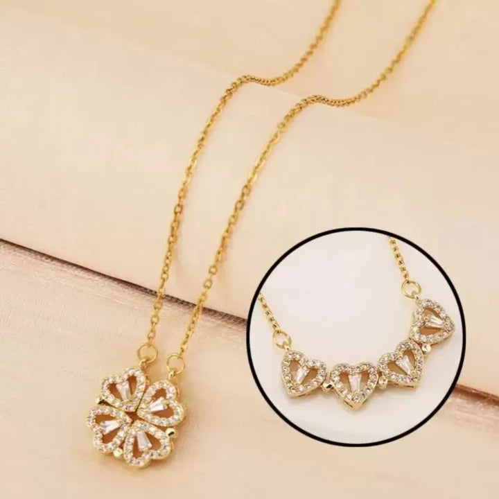 18K Gold Plated Love Magnetic Pendant Necklace for Women