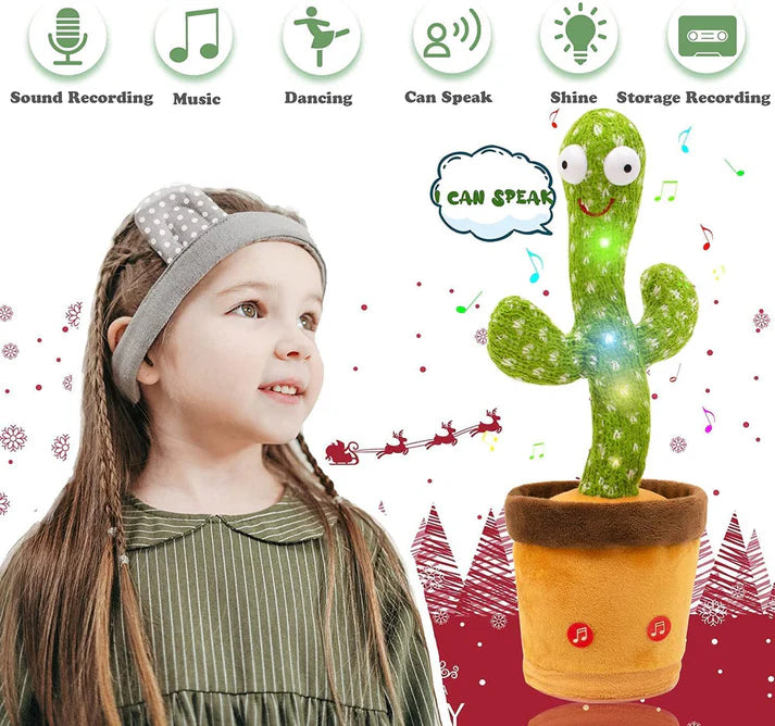 Rechargeable Dancing Cactus With Lights Music And Talk Back