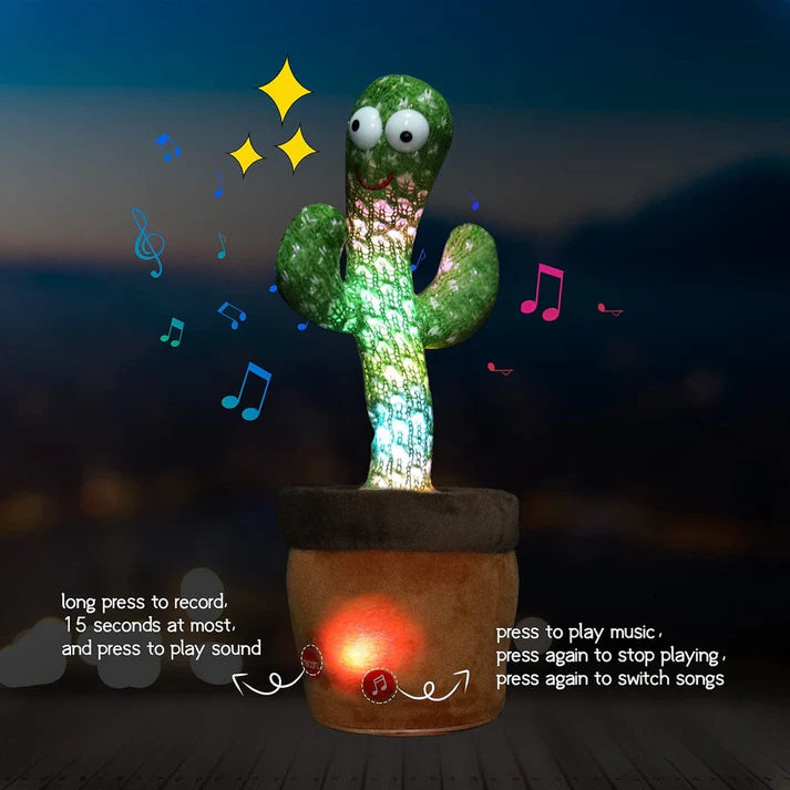 Rechargeable Dancing Cactus With Lights Music And Talk Back